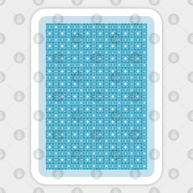 Frosty Floral Plaid Sticker by AmyMinori